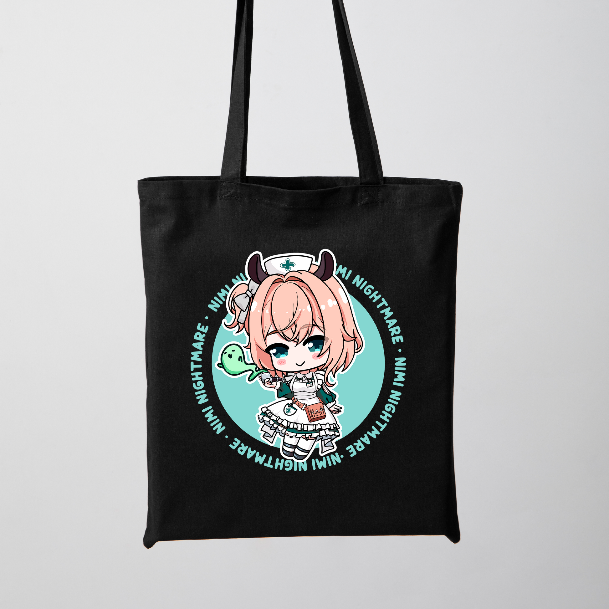 Nimi Nightmare Tote Bag Vtuber Tote Bag Nimi Nightmare Fan Merch Cotton Canvas Tote Bag Eco Tote Bag Sustainable Bag Kawaii Tote Bag Nimi Nightmare merch
