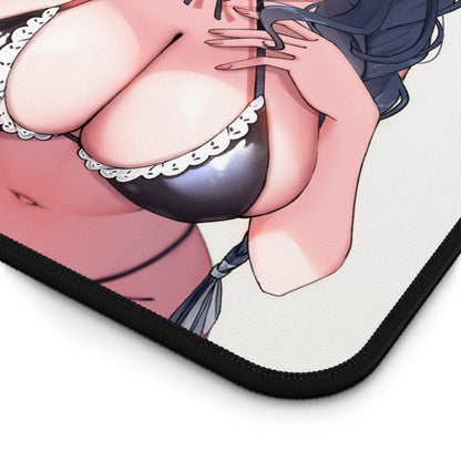 Ouro Kronii Deskmat, Vtubers Illustration Mousepad XL XXL, Gaming Desk Mat Gift for Gamers, Waifu Deskmat, Hololive Ouro Kronii Merch, Ouro Kronii Mousepad