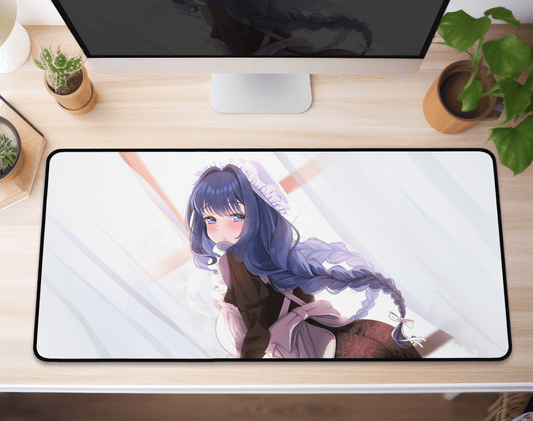 Ouro Kronii Deskmat, Vtubers Illustration Mousepad XL XXL, Gaming Desk Mat Gift for Gamers, Waifu Deskmat, Hololive Ouro Kronii Merch, Ouro Kronii Mousepad