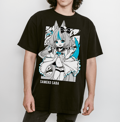 Sameko Saba T-Shirt Vtuber Shirt Sameko Saba Tee Gift for Vtuber Fan Anime Waifu Shirt Cool Vtuber Tee Waifu T-Shirt Sameko Saba Merch