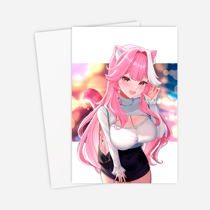 Hololive Raora Panthera Postcard, Vtuber Mini Print, Raora Panthera Mini Print, Vtubers Merch, Raora Panthera Merch, Hololive Mini Poster, Gift For Vtuber Fan