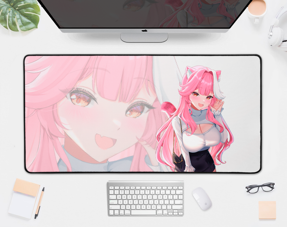 Raora Panthera Deskmat Vtubers Mousepad XL XXL Gaming Desk Mat Gift for Gamers Waifu Large Playmat Hololive Merch Raora Panthera Mousepad