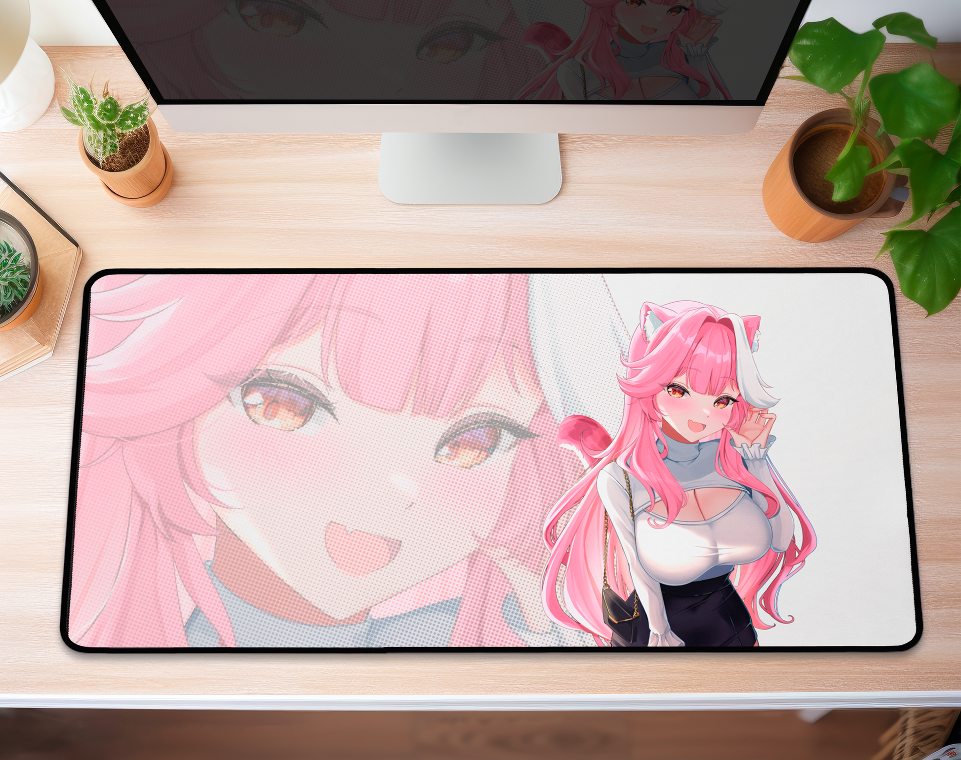 Raora Panthera Deskmat Vtubers Mousepad XL XXL Gaming Desk Mat Gift for Gamers Waifu Large Playmat Hololive Merch Raora Panthera Mousepad