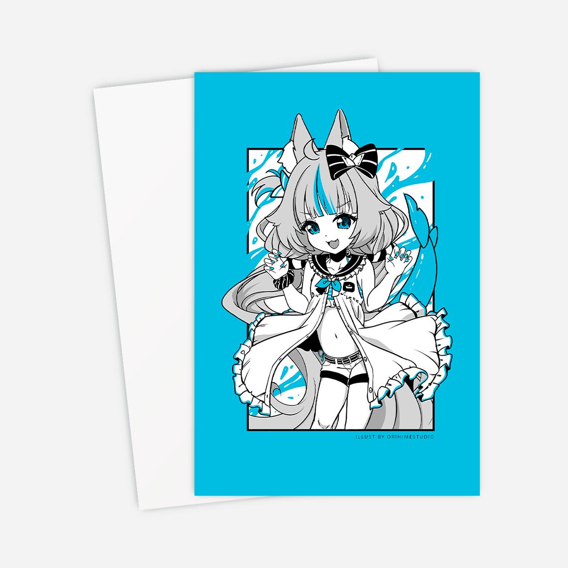 Sameko Saba Postcard Mini Print Sameko Saba Merch Vtubers Merch Sameko Saba Mini Print Sameko Saba Merch