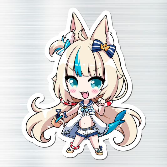 Sameko Saba Fridge Magnet, Die Cut Vtuber Magnets 3″ × 3″, Vtuber Merch, Sameko Saba Merch, Sameko Saba Magnet, Sameko Saba Fan
