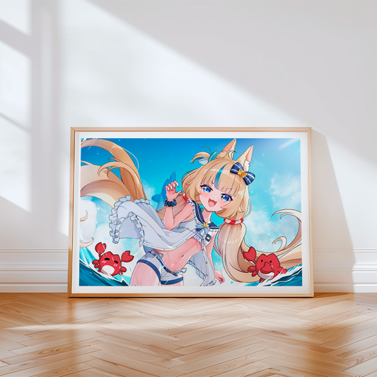 Sameko Saba Art Print, Sameko Saba Poster, Sameko Saba Merch, Gift For Vtuber Fan, Vtuber Merch, Vtuber Poster, Sameko Saba Fan, Vtuber Poster