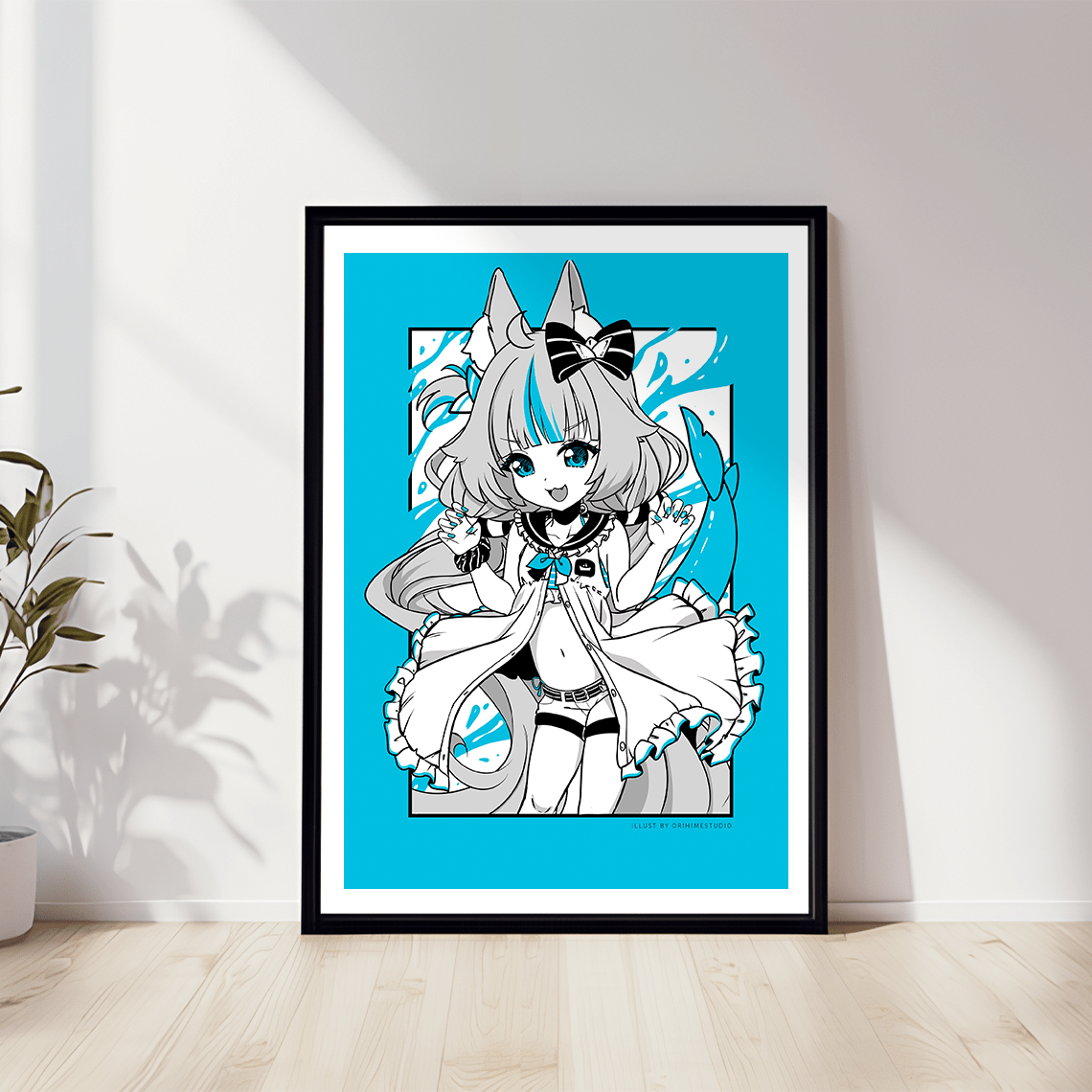 Sameko Saba Art Print, Sameko Saba Poster, Sameko Saba Merch, Gift For Vtuber Fan, Vtuber Merch, Vtuber Poster, Sameko Saba Fan, Vtuber Poster