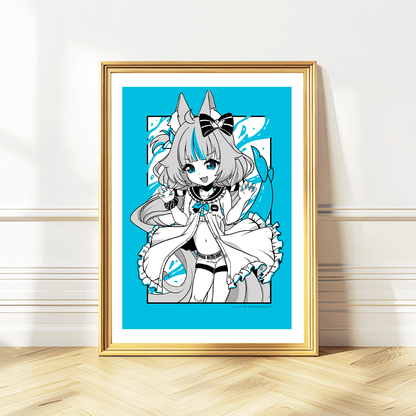 Sameko Saba Art Print, Sameko Saba Poster, Sameko Saba Merch, Gift For Vtuber Fan, Vtuber Merch, Vtuber Poster, Sameko Saba Fan, Vtuber Poster