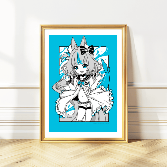 Sameko Saba Art Print, Sameko Saba Poster, Sameko Saba Merch, Gift For Vtuber Fan, Vtuber Merch, Vtuber Poster, Sameko Saba Fan, Vtuber Poster