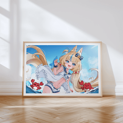 Sameko Saba Art Print, Sameko Saba Poster, Sameko Saba Merch, Gift For Vtuber Fan, Vtuber Merch, Vtuber Poster, Sameko Saba Fan, Vtuber Poster