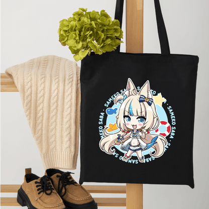 Sameko Saba Tote Bag Vtuber Tote Bag Sameko Saba Fan Merch Cotton Canvas Tote Bag Eco Tote Bag Sustainable Bag Kawaii Tote Bag Sameko Saba merch