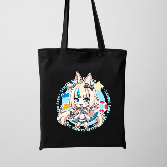 Sameko Saba Tote Bag Vtuber Tote Bag Sameko Saba Fan Merch Cotton Canvas Tote Bag Eco Tote Bag Sustainable Bag Kawaii Tote Bag Sameko Saba merch