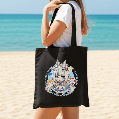 Sameko Saba Tote Bag Vtuber Tote Bag Sameko Saba Fan Merch Cotton Canvas Tote Bag Eco Tote Bag Sustainable Bag Kawaii Tote Bag Sameko Saba merch