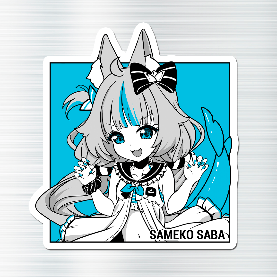 Sameko Saba Fridge Magnet, Die Cut Vtuber Magnets 3″ × 3″, Vtuber Merch, Sameko Saba Merch, Sameko Saba Magnet, Sameko Saba Fan