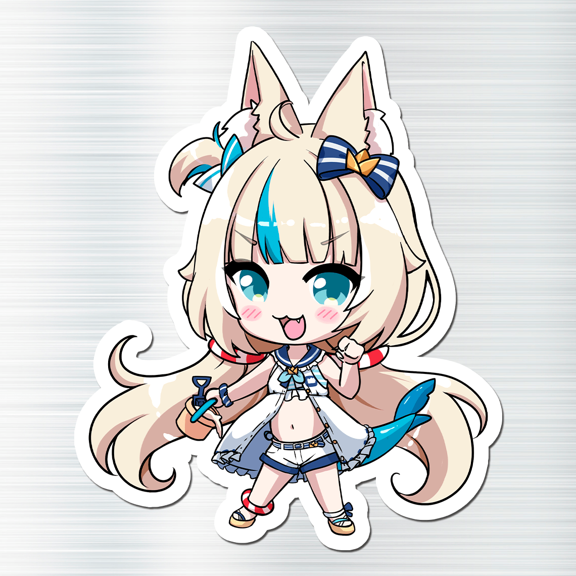 Sameko Saba Fridge Magnet, Die Cut Vtuber Magnets 3″ × 3″, Vtuber Merch, Sameko Saba Merch, Sameko Saba Magnet, Sameko Saba Fan