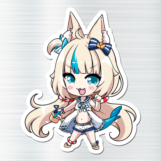 Sameko Saba Fridge Magnet, Die Cut Vtuber Magnets 3″ × 3″, Vtuber Merch, Sameko Saba Merch, Sameko Saba Magnet, Sameko Saba Fan