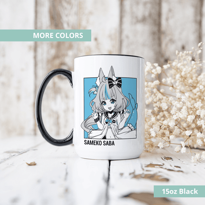 Sameko Saba Mug, Vtuber Mug, Sameko Saba Coffee Cup, Sameko Saba Merch, Customized Coffee Mug, Vtuber Merch, Sameko Saba Fan Merch, Gift For Friend
