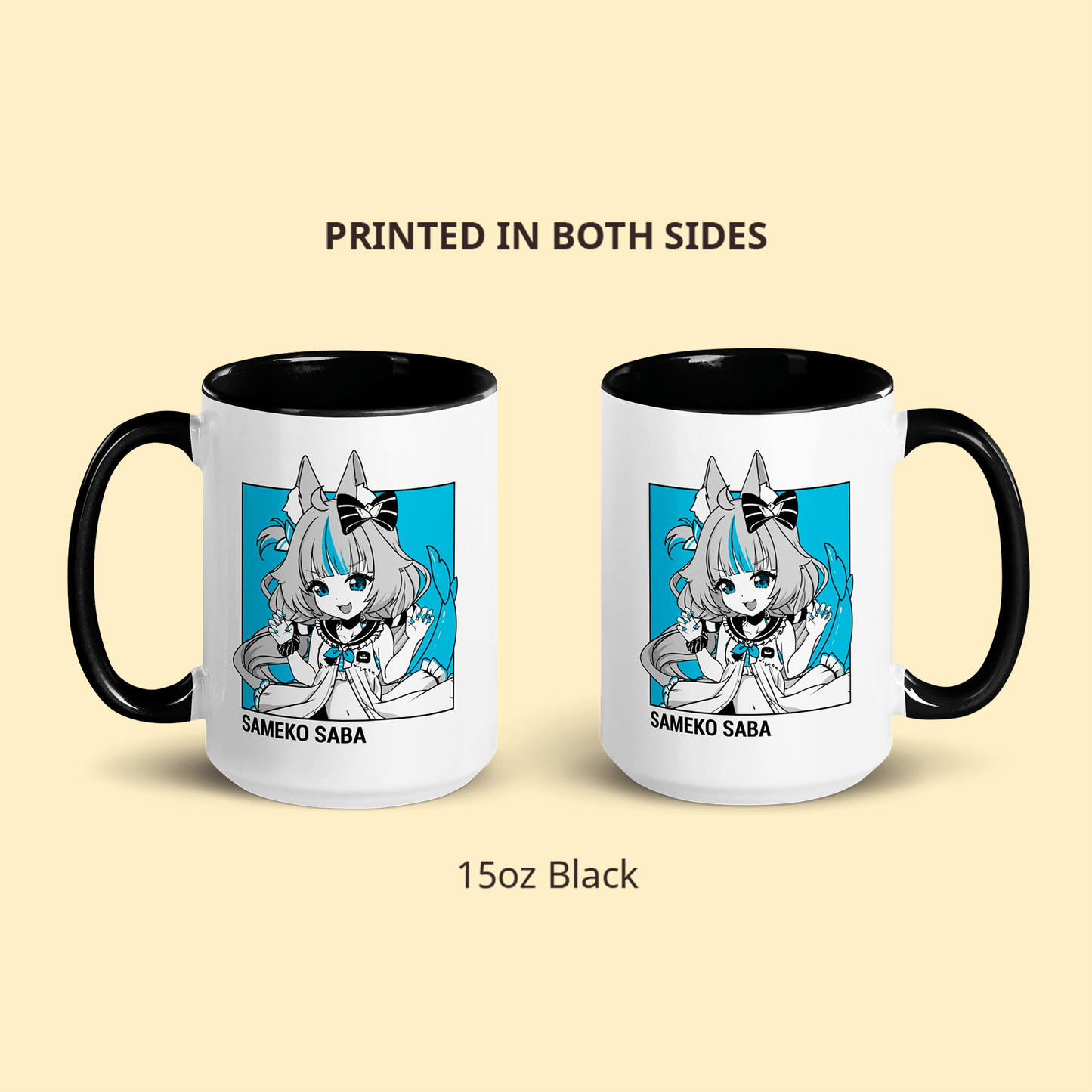 Sameko Saba Mug, Vtuber Mug, Sameko Saba Coffee Cup, Sameko Saba Merch, Customized Coffee Mug, Vtuber Merch, Sameko Saba Fan Merch, Gift For Friend