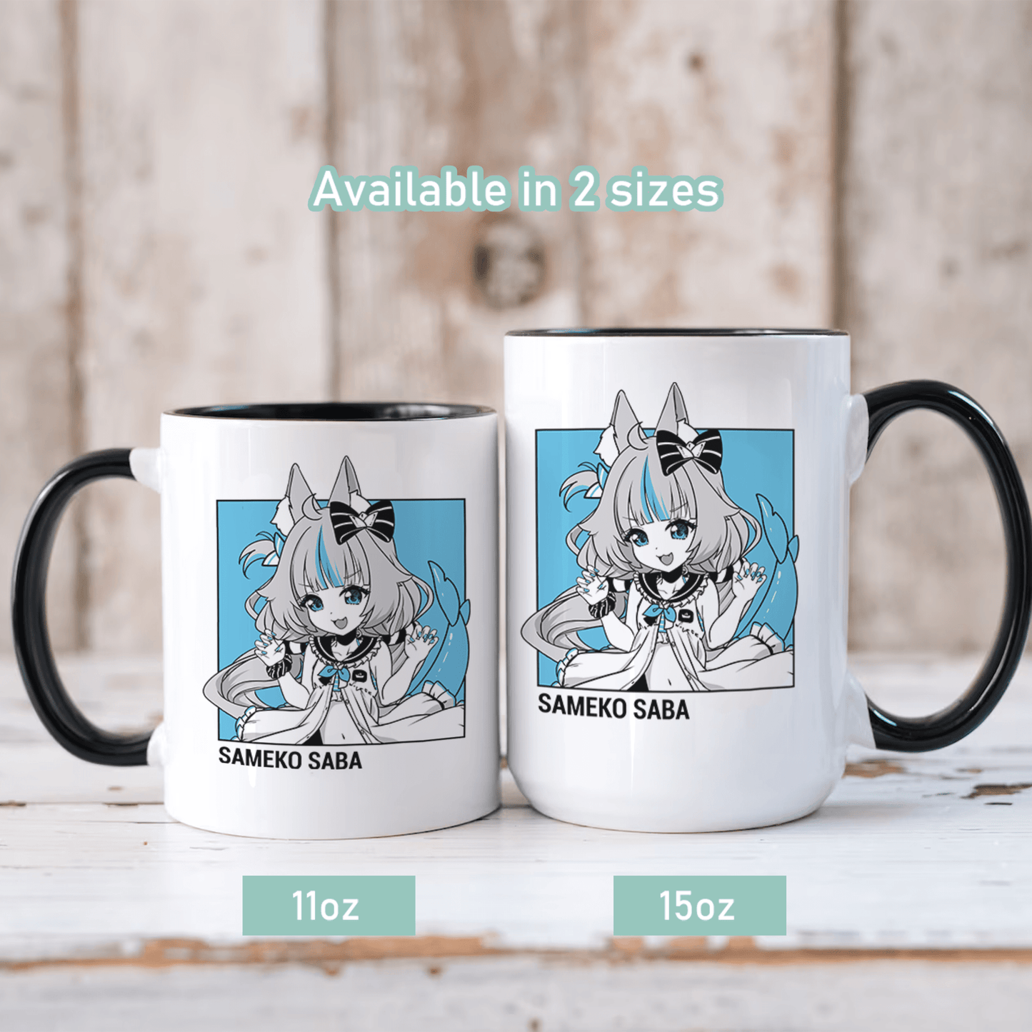 Sameko Saba Mug, Vtuber Mug, Sameko Saba Coffee Cup, Sameko Saba Merch, Customized Coffee Mug, Vtuber Merch, Sameko Saba Fan Merch, Gift For Friend