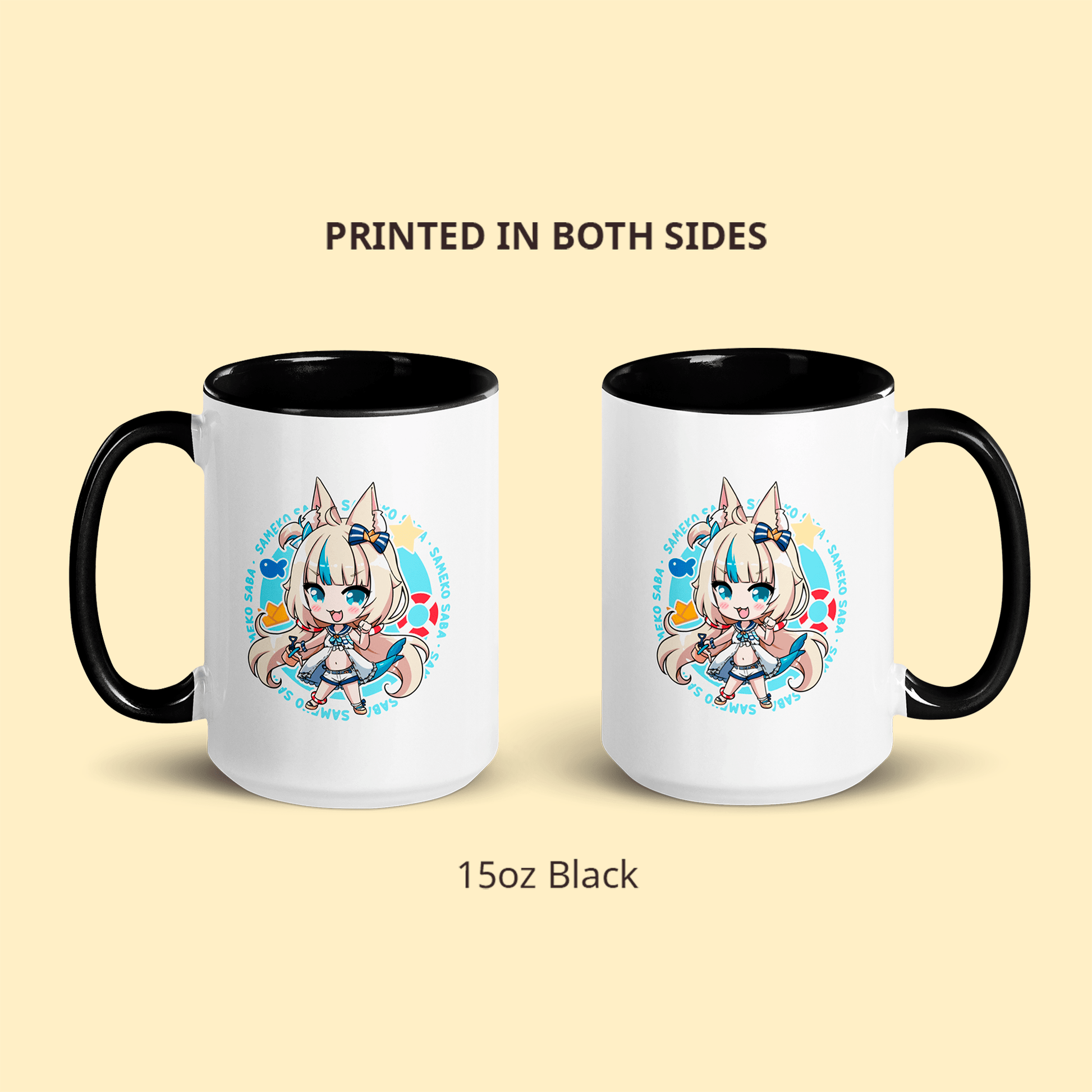 Sameko Saba Mug, Vtuber Mug, Sameko Saba Coffee Cup, Sameko Saba Merch, Customized Coffee Mug, Vtuber Merch, Sameko Saba Fan Merch, Gift For Friend