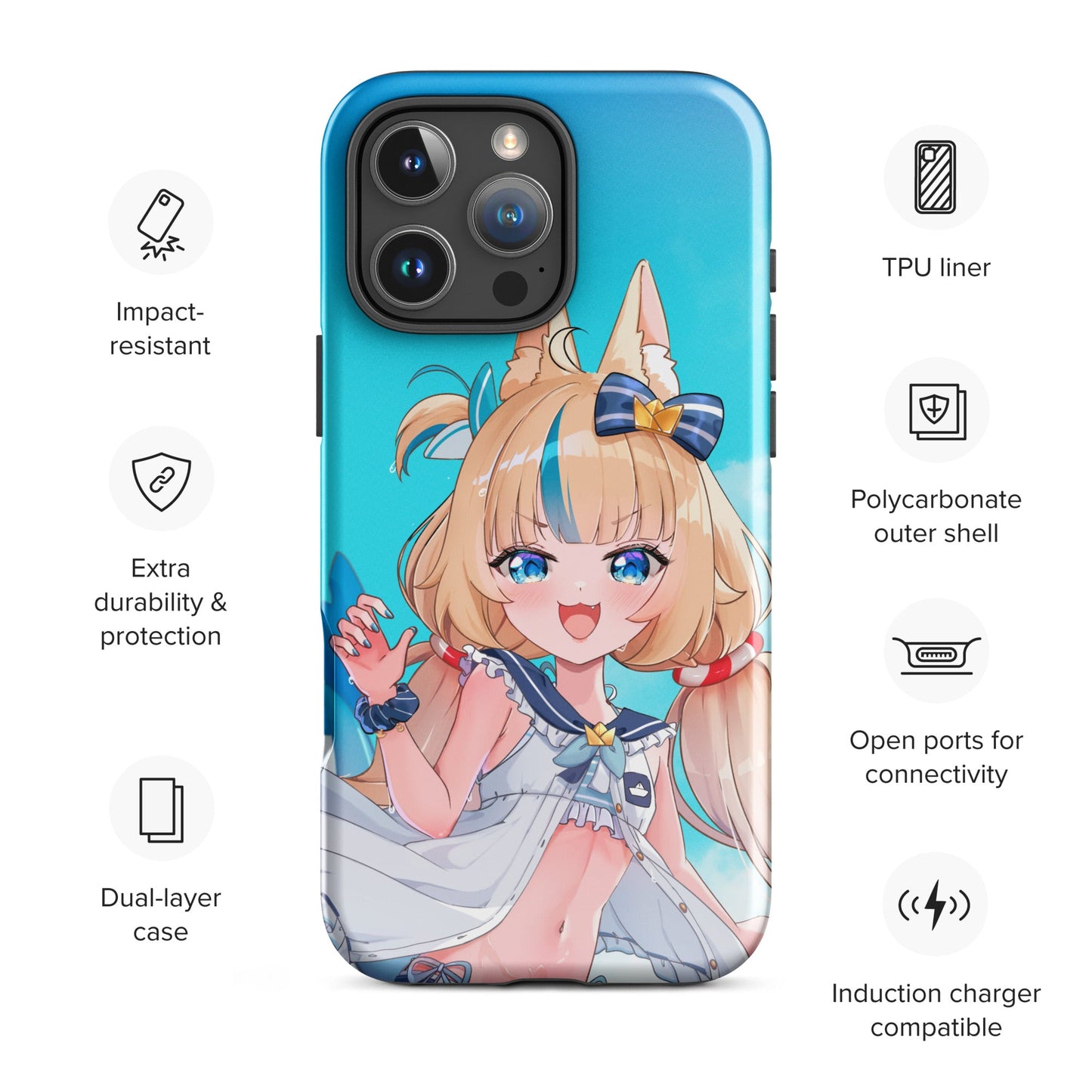 Sameko Saba Phone Case Vtuber Phone Case Sameko Saba Merch Iphone Case Samsung Case Gift For Vtuber Fan Sameko Saba Fan Kawaii Phone Case