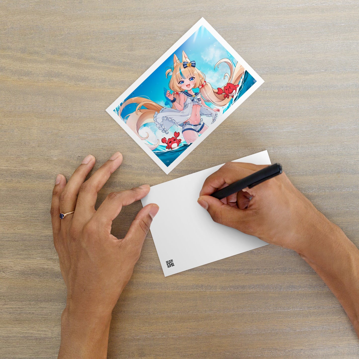 Sameko Saba Postcard Mini Print Sameko Saba Merch Vtubers Merch Sameko Saba Mini Print Sameko Saba Merch