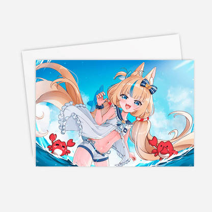 Sameko Saba Postcard Mini Print Sameko Saba Merch Vtubers Merch Sameko Saba Mini Print Sameko Saba Merch