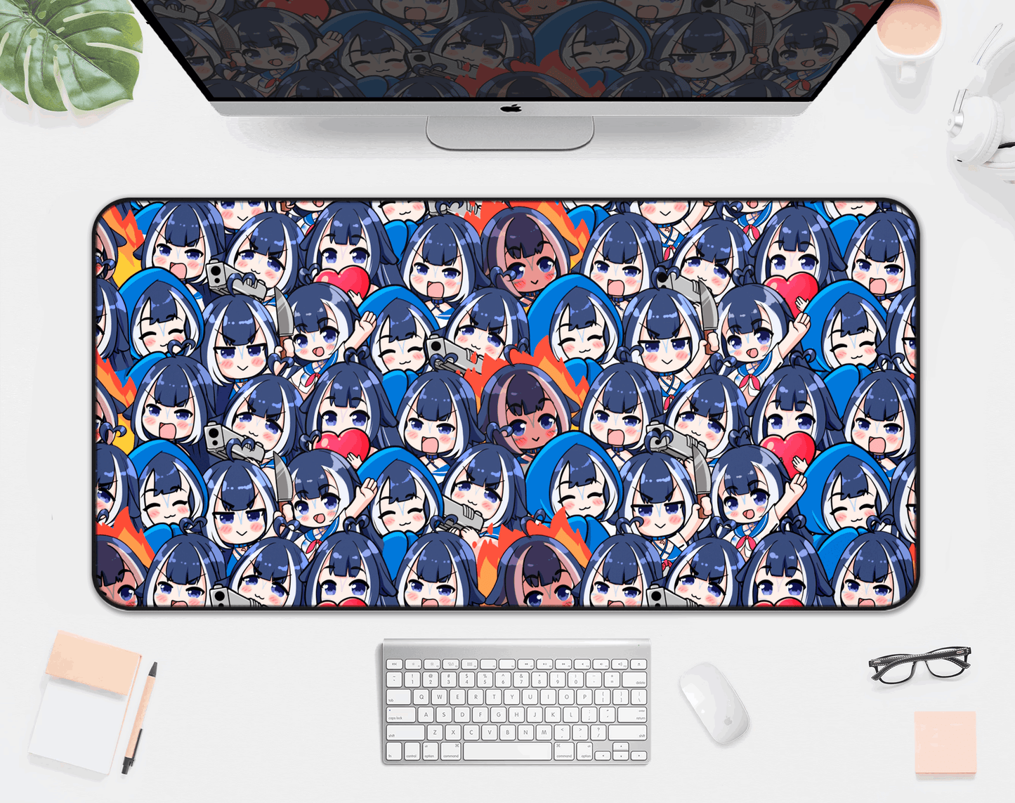 Shylily Deskmat, Vtuber Mousepad XL XXL Gaming Desk Mat, Gift for Vtuber Fan, Waifu Mousepad, Waifu Deskmat, Shylily Merch, Shylily Playmat