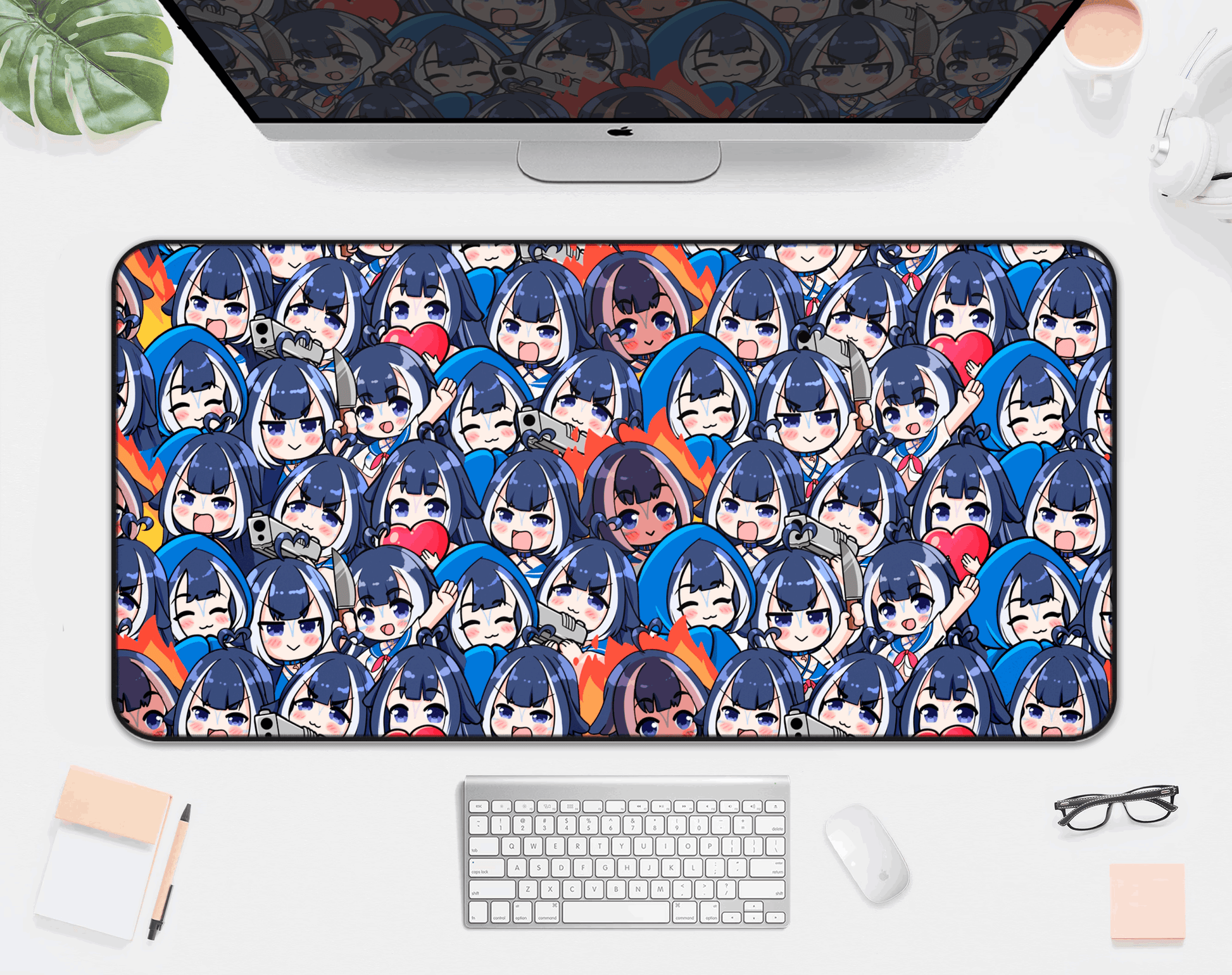 Shylily Deskmat, Vtuber Mousepad XL XXL Gaming Desk Mat, Gift for Vtuber Fan, Waifu Mousepad, Waifu Deskmat, Shylily Merch, Shylily Playmat