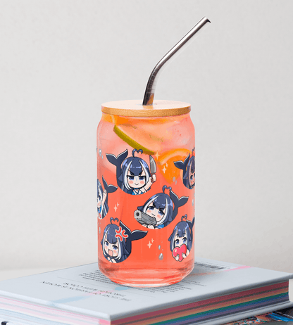 Shylily Glass Tumbler With Straw And Lid Vtuber Waifu Cup Beer Can Iced Coffee Glass Shylily Cup Shylily Glass Waifu Cup