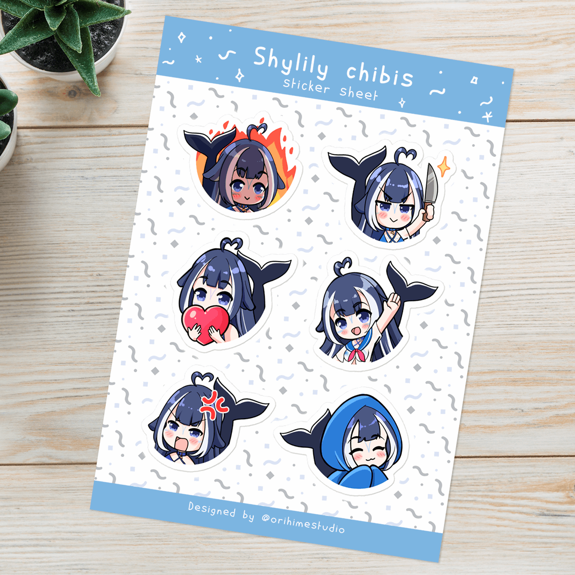 Shylily Sticker Sheet, Stationery Stickers, Sticker Sheet Planner, Journal Stickers, Shylily Stickers,Vtuber Merch,Shylily Merch,Shylily Fan