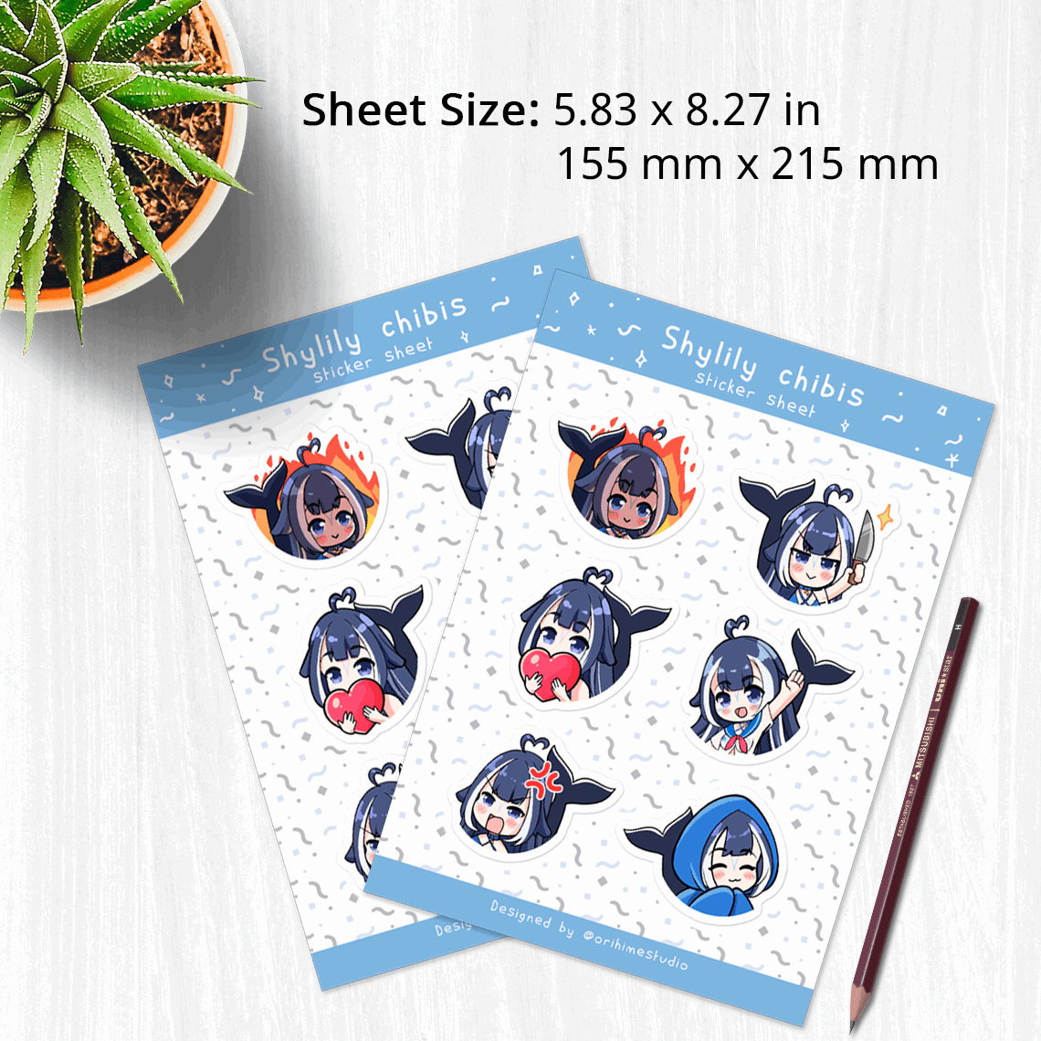 Shylily Sticker Sheet, Stationery Stickers, Sticker Sheet Planner, Journal Stickers, Shylily Stickers,Vtuber Merch,Shylily Merch,Shylily Fan