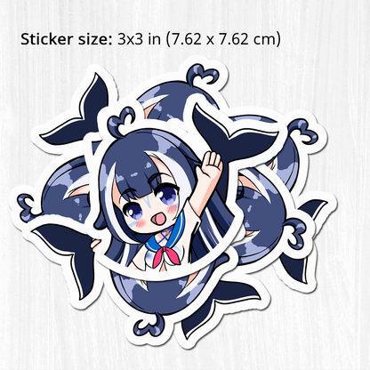 Shylily Sticker, Vtuber Stickers, Kiss Cut Stickers 3"x3", Shylily Stickers, Stationery Stickers, Shylily Merch, Vtuber merch, Shylily Fan