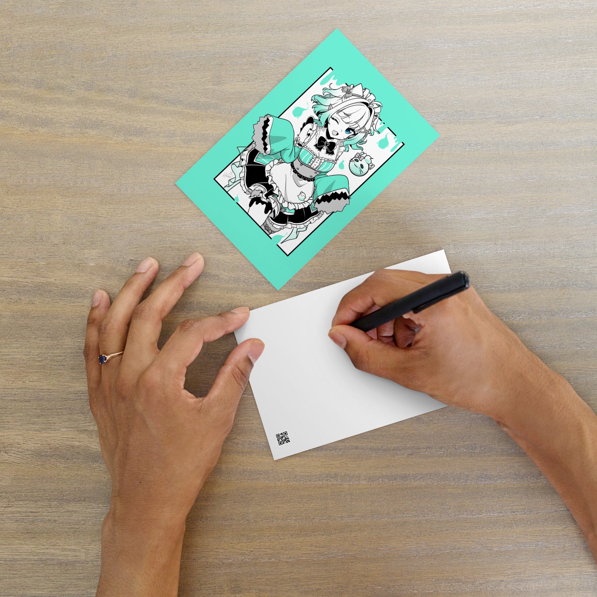 Mint Fantome Postcard Mini Print Maid Mint Merch Vtubers Mini Print Vtubers Merch