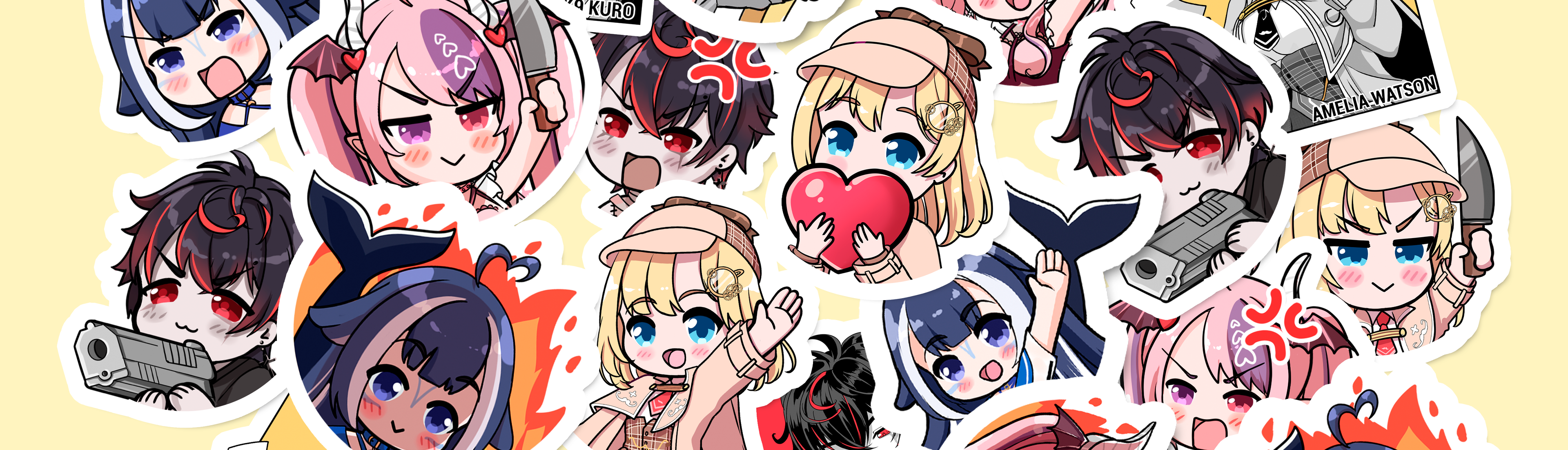 vtubers stickers, vtuber die cut stickers, vtuber merch store, vtuber shop