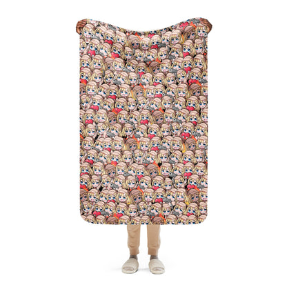 Amelia Watson Sherpa fleece blanket – soft cozy anime blanket for VTuber fans, Hololive Amelia Watson merch, warm throw blanket for gaming, streaming, bedroom, or couch, perfect gift for anime lovers and gamers, VTuber blanket for Hololive fans, anime bedroom decor, kawaii gamer gift, streamer room aesthetic
