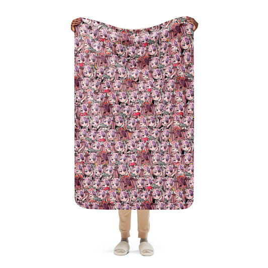 Ironmouse Sherpa fleece blanket – soft cozy anime blanket for VTuber fans, Vshojo Ironmouse merch, warm throw blanket for gaming, streaming, bedroom, or couch, perfect gift for anime lovers and gamers, VTuber blanket for Ironmouse fans, anime bedroom decor, kawaii gamer gift, streamer room aesthetic