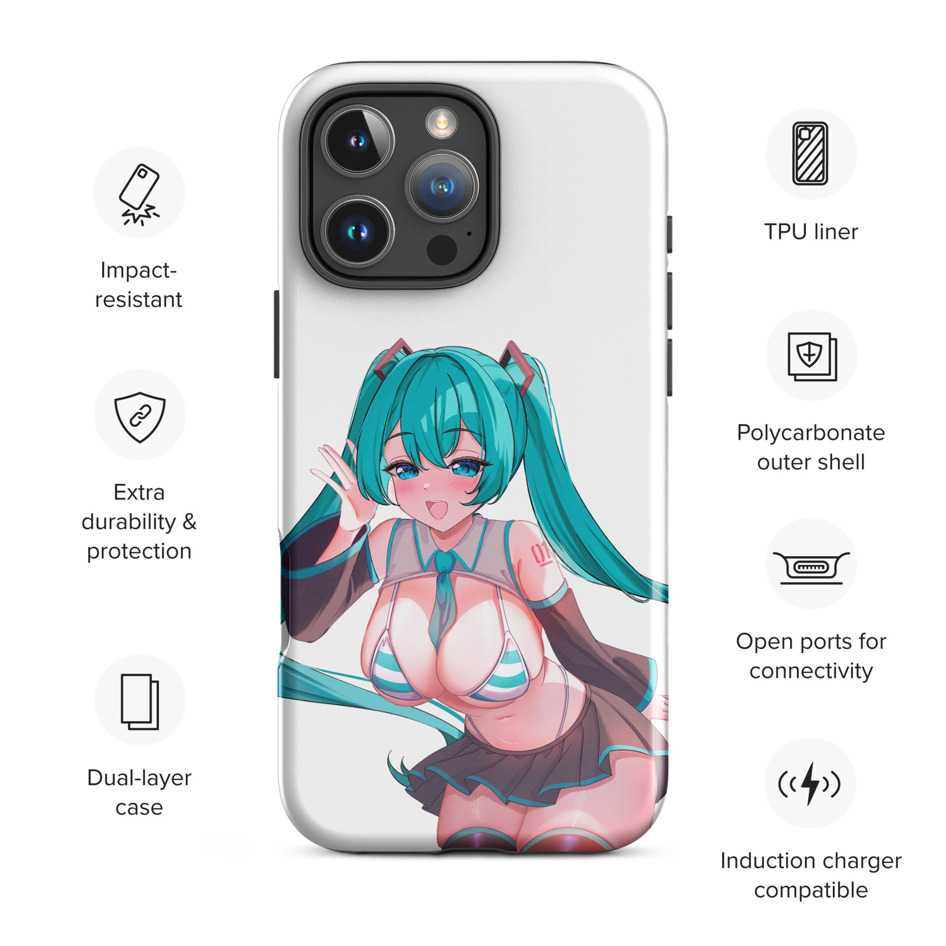 Hatsune Miku Phone Case Anime Phone Case Hatsune Miku Iphone Case Samsung Case Gift For Vtuber Fan Hatsune Miku Fan Kawaii Phone Case
