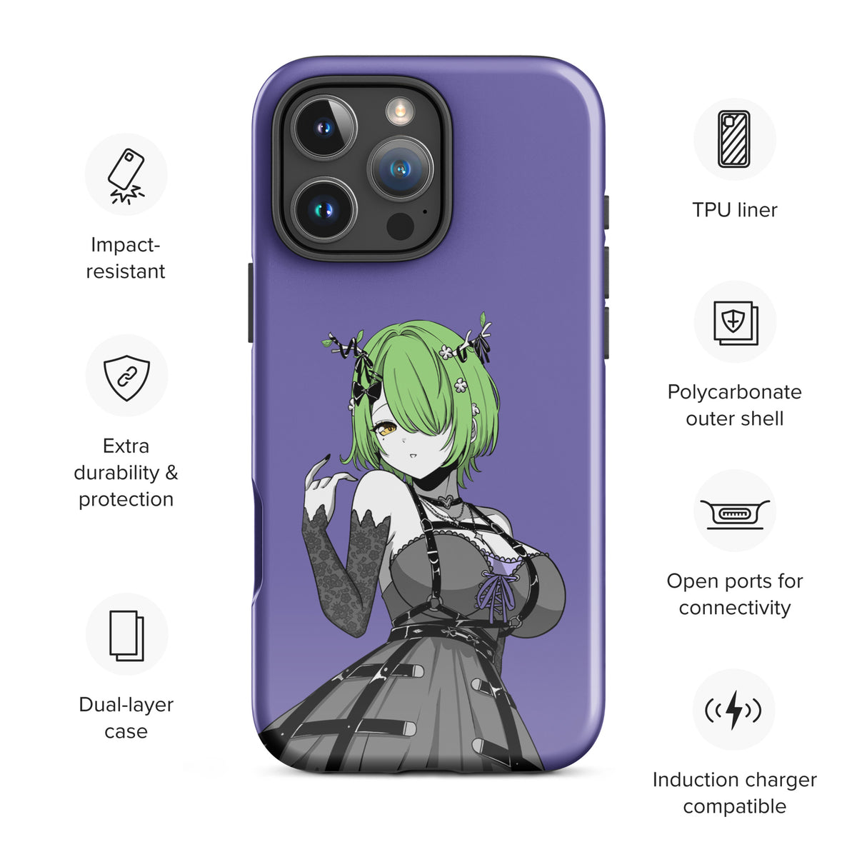 Goth Ceres Fauna Case Hololive Merch Goth Ceres Fauna Iphone Case Samsung Case Gift For Vtuber Fan Hololive Fan Kawaii Phone Case
