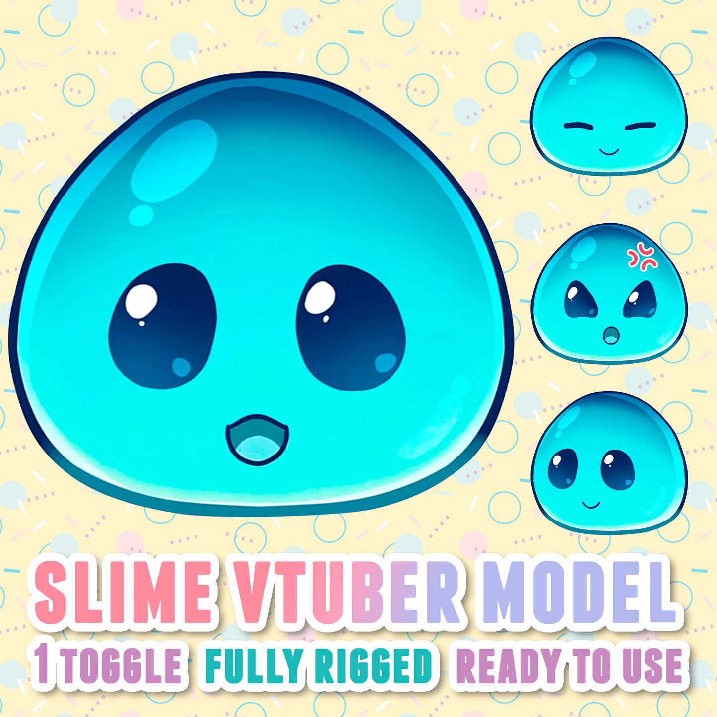 Cheap Vtuber Model Slime (Ready to Use) - Fully rigged! Live2D model, Vtube Studio Model, Slime Avatar, Twitch Avatar, Streaming Assets
