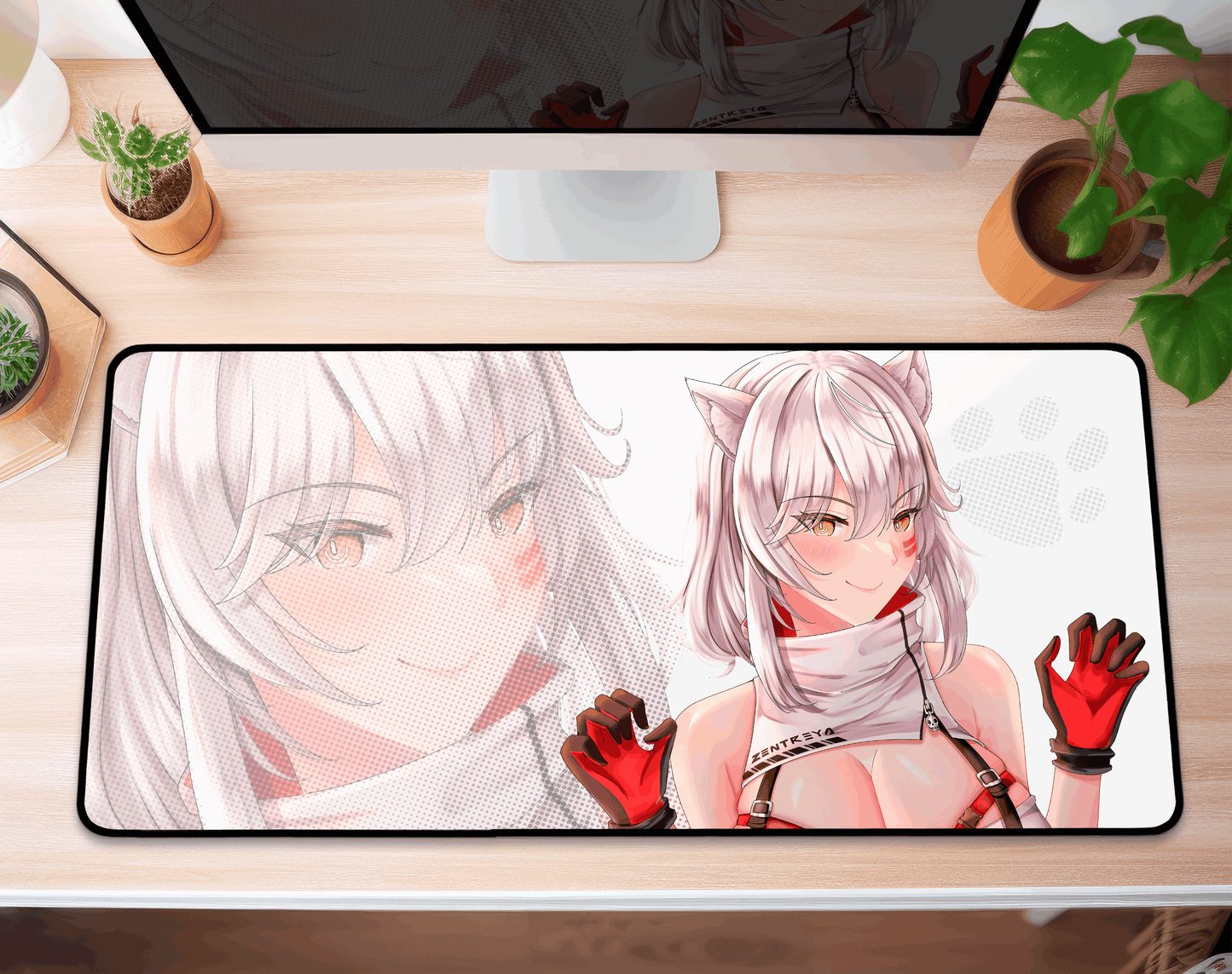 Vshojo Zentreya Deskmat, Vtubers Mousepad XL XXL, Gaming Desk Mat, Gift for Gamers, Zentreya Merch, Zentreya Mousepad, Vshojo Merch